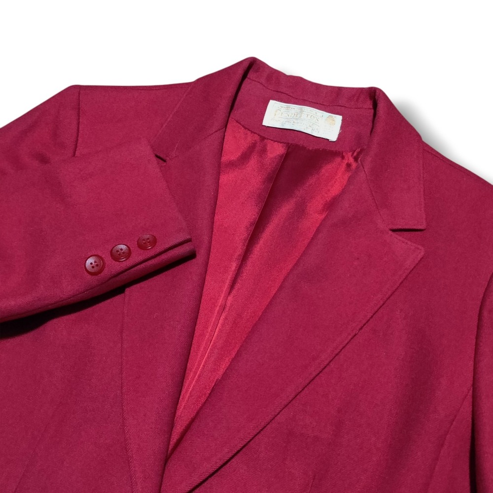 Vintage Pendleton Woolen Mills 100% Wool Christmas‎ Red Blazer Womens 0 USA Made